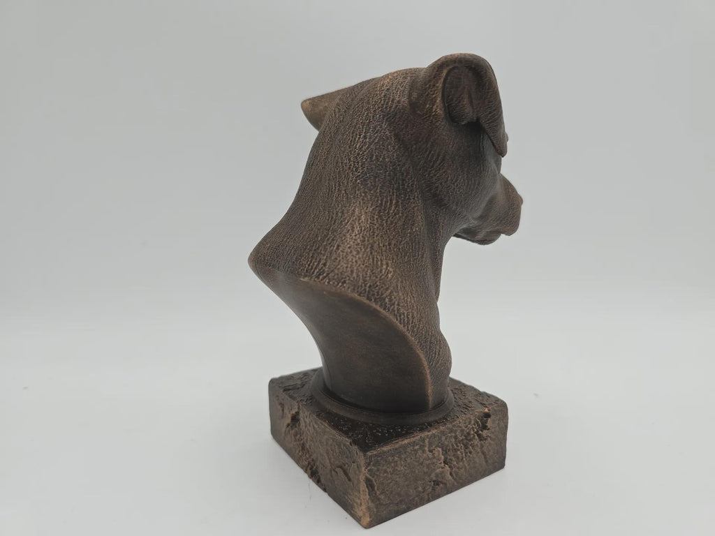 Bust of a jack russel dog statue - home decor dog lover handpainted ornament