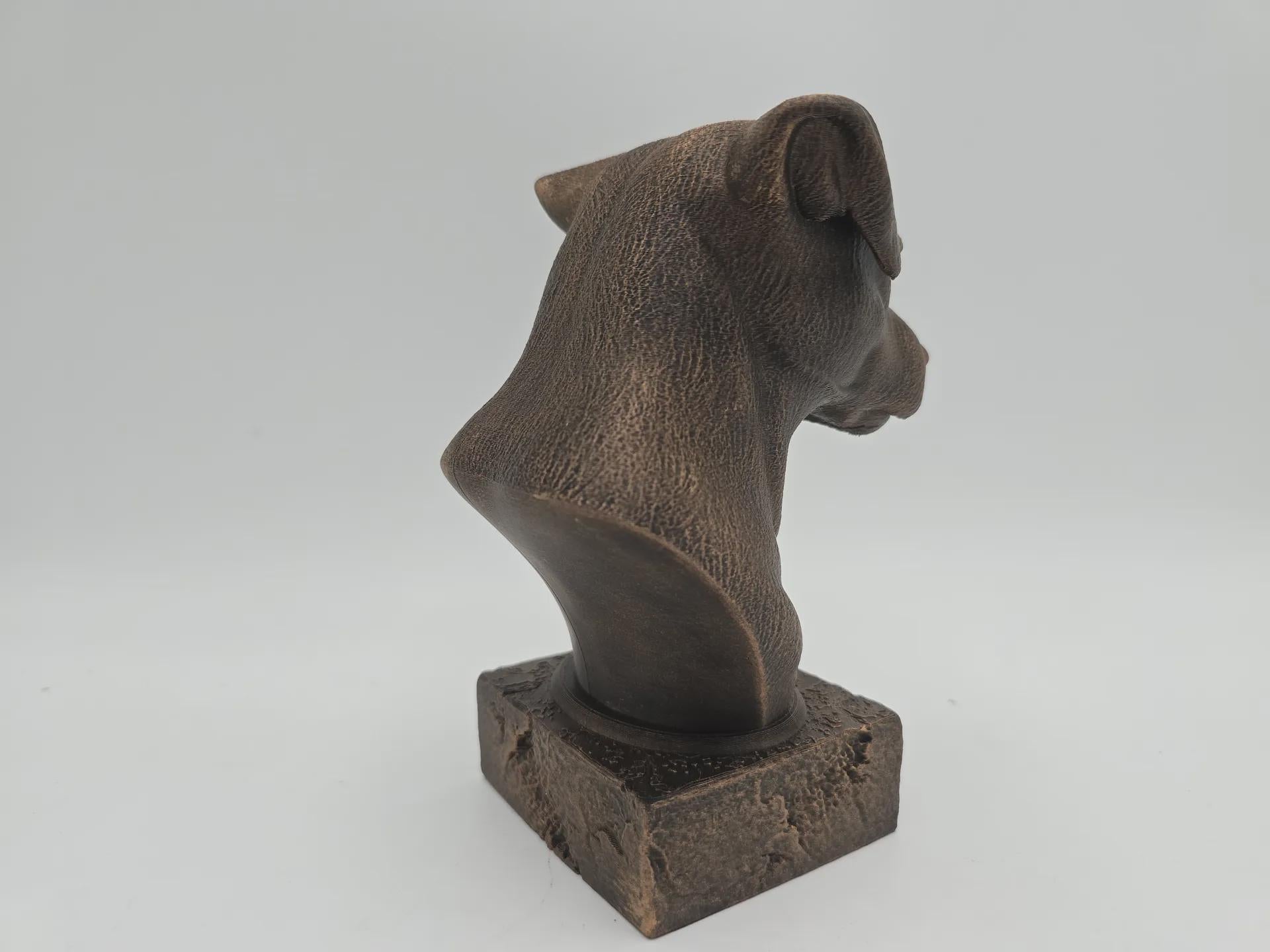 Bust of a jack russel dog statue - home decor dog lover handpainted ornament