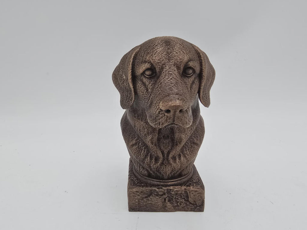 Bust of a golden retriever dog statue - home decor dog lover handpainted ornament