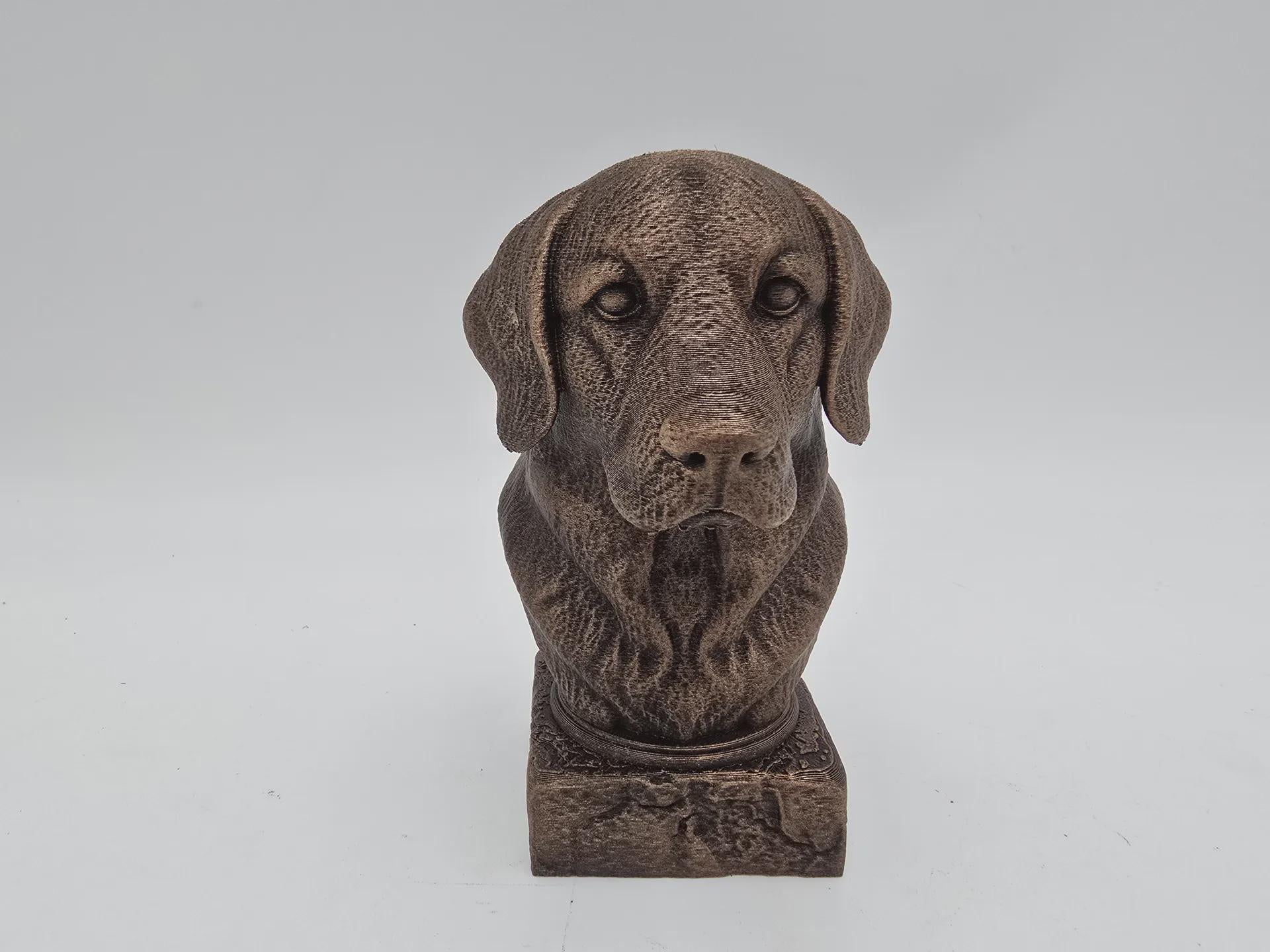 Bust of a golden retriever dog statue - home decor dog lover handpainted ornament