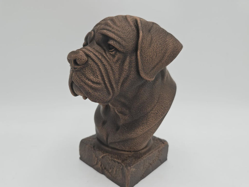 Bust of a English mastiff dog statue - home decor dog lover handpainted ornament