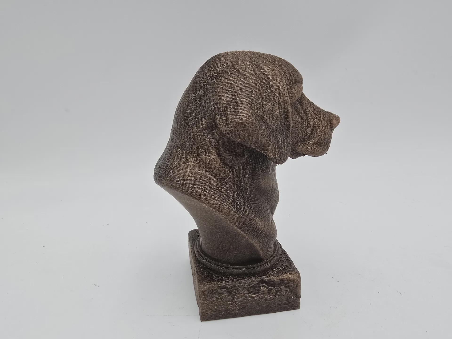 Bust of a golden retriever dog statue - home decor dog lover handpainted ornament