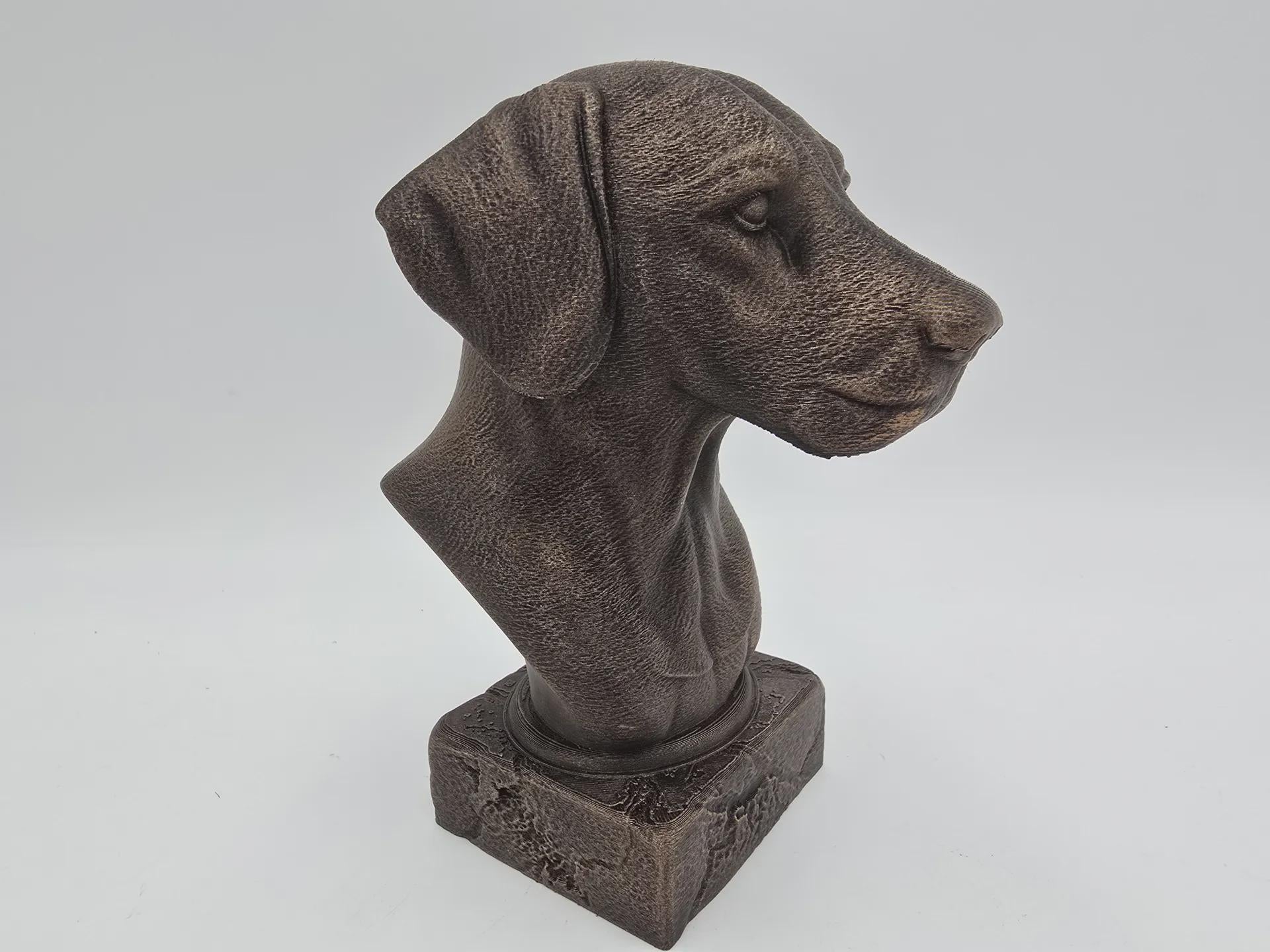 Bust of a dalmatian dog statue - home decor dog lover handpainted ornament