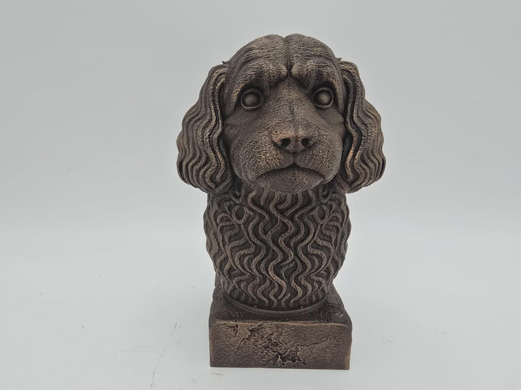 Bust of a cavapoo dog statue - home decor dog lover handpainted ornament