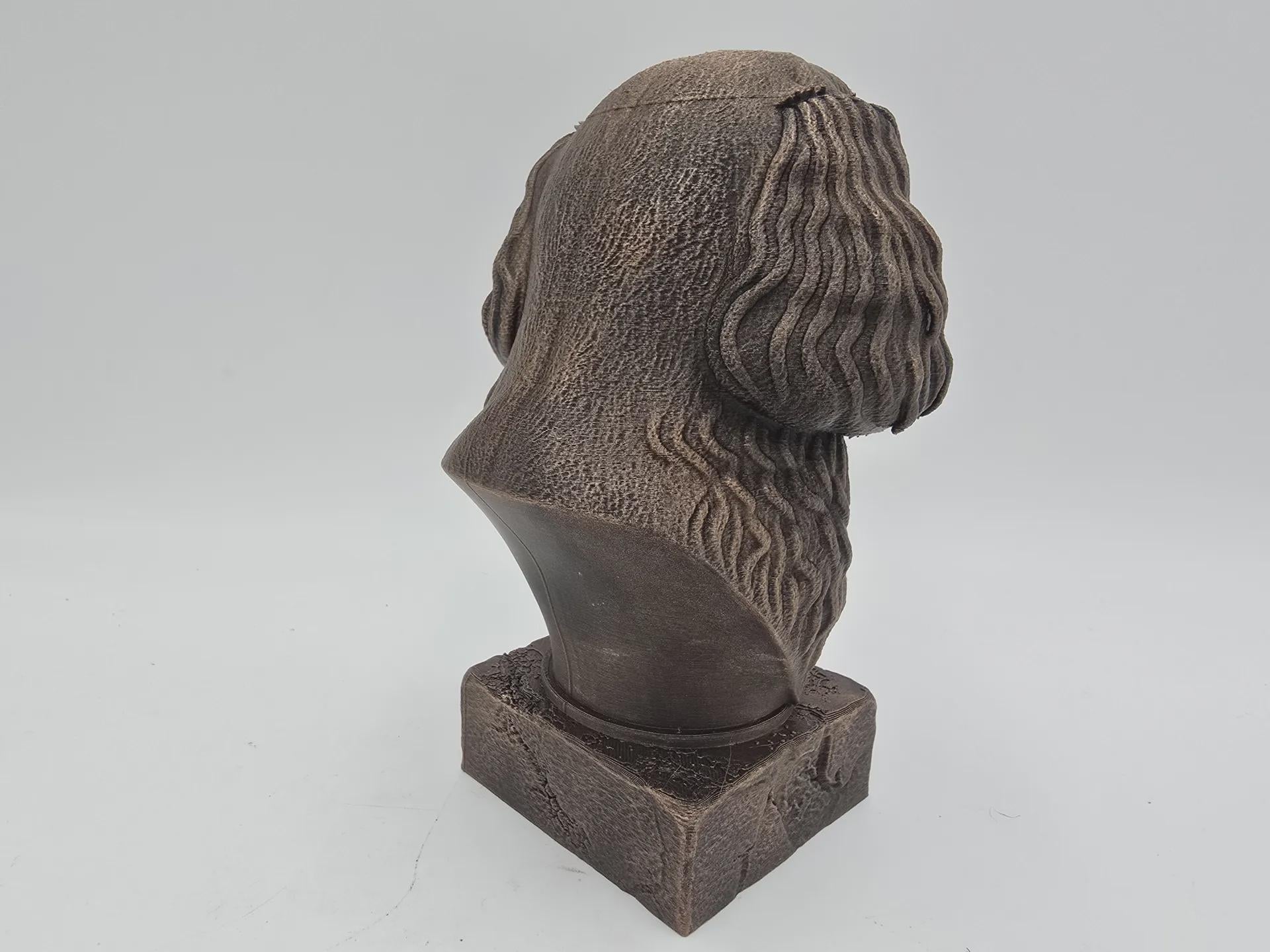 Bust of a cavapoo dog statue - home decor dog lover handpainted ornament