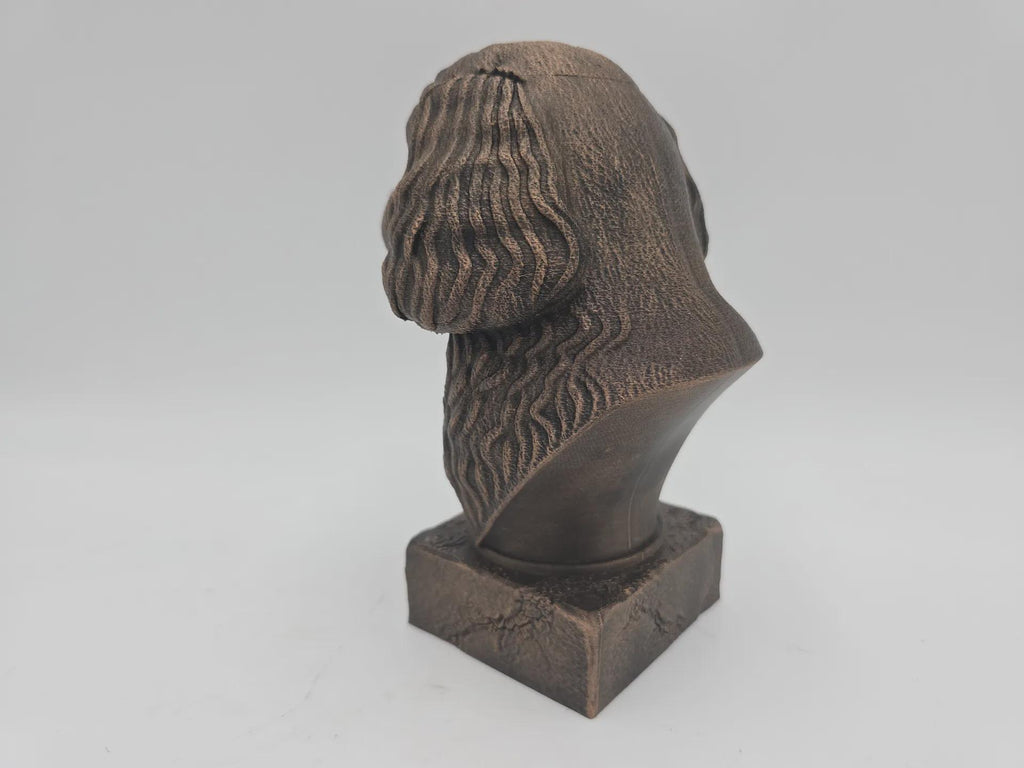 Bust of a cavapoo dog statue - home decor dog lover handpainted ornament