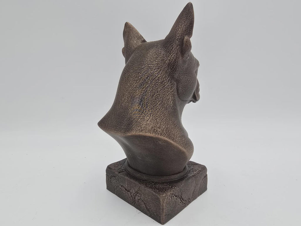 Bust of a boston terrier dog statue - home decor dog lover handpainted ornament