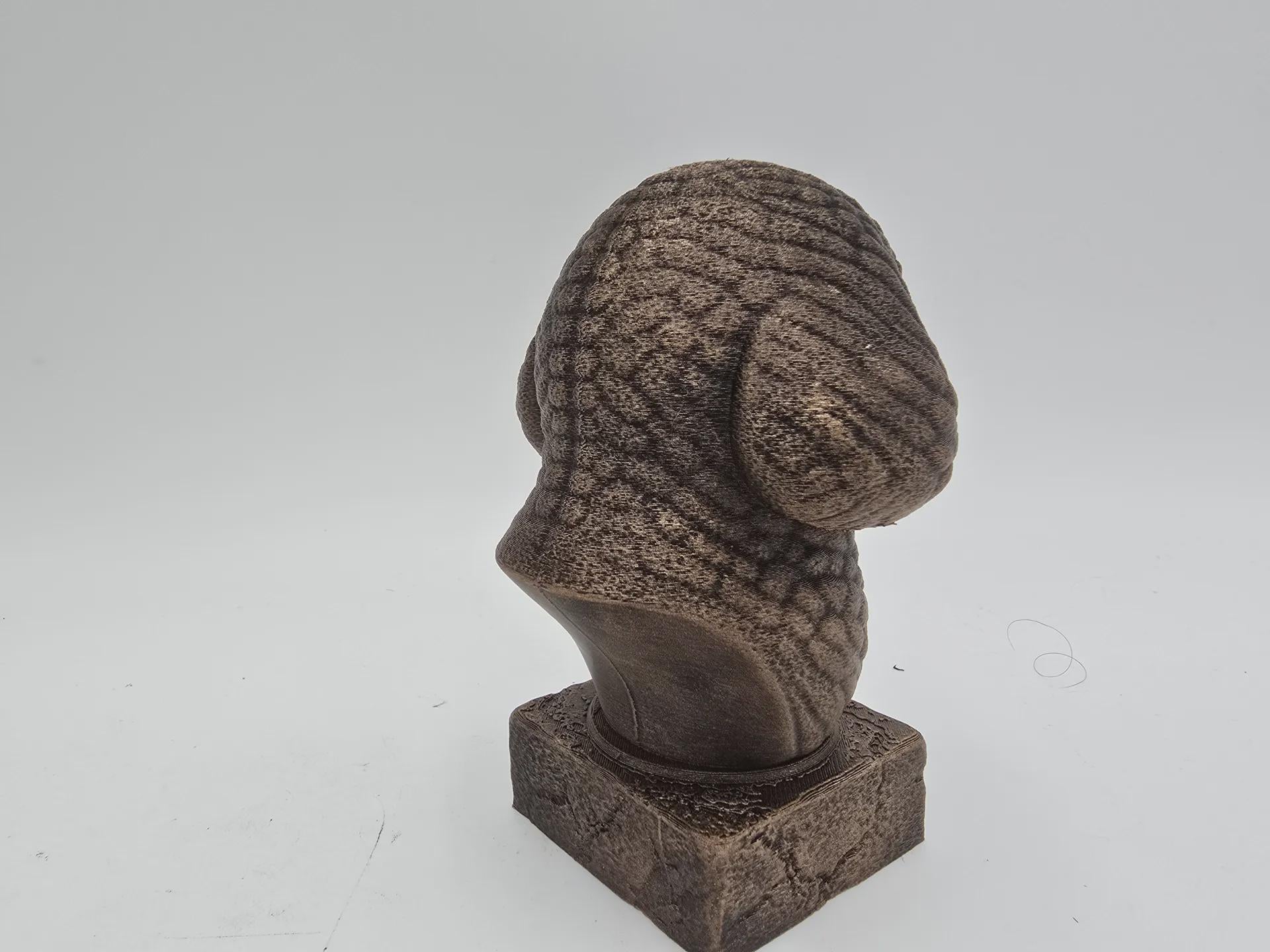 Bust of a Bison Frise dog statue - home decor dog lover handpainted ornament