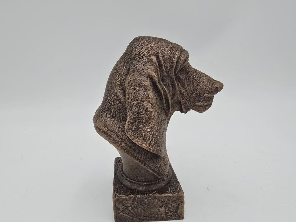 Bust of a Basset hound dog statue - home decor dog lover handpainted ornament