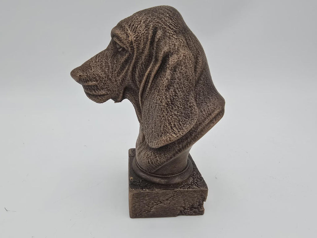 Bust of a Basset hound dog statue - home decor dog lover handpainted ornament