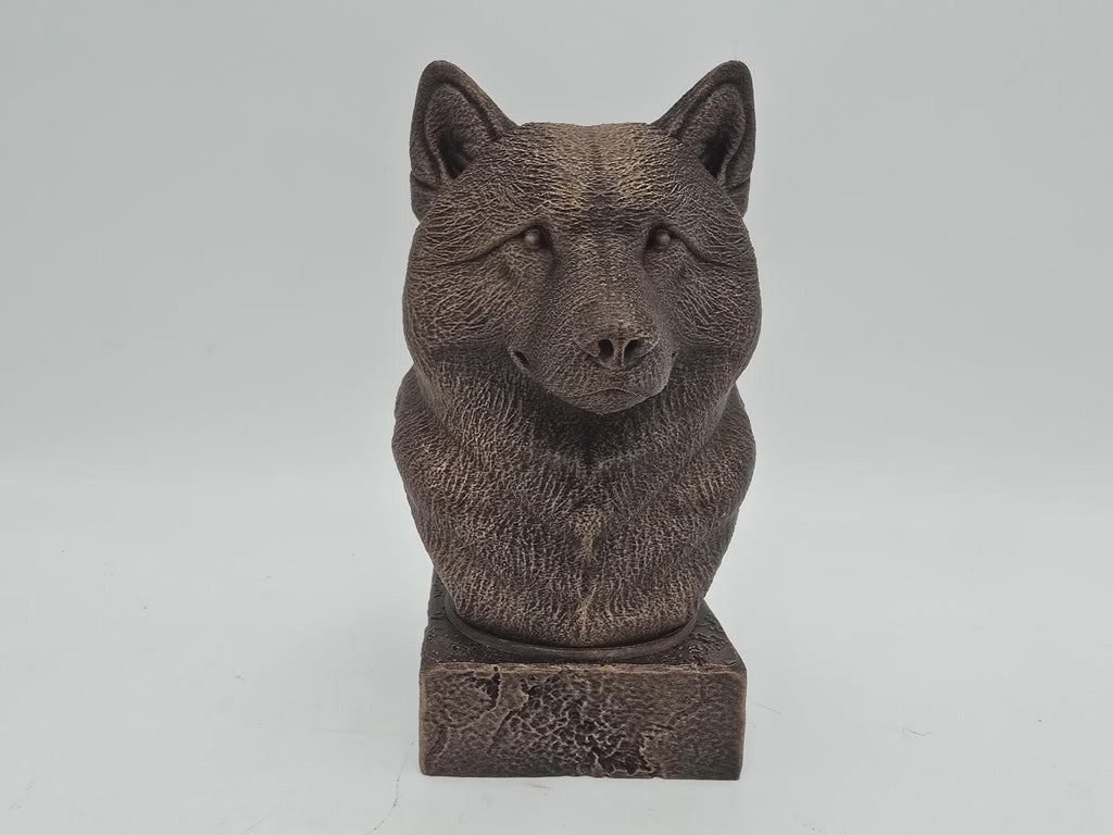 Bust of a alaskan malamute dog statue - home decor dog lover handpainted ornament