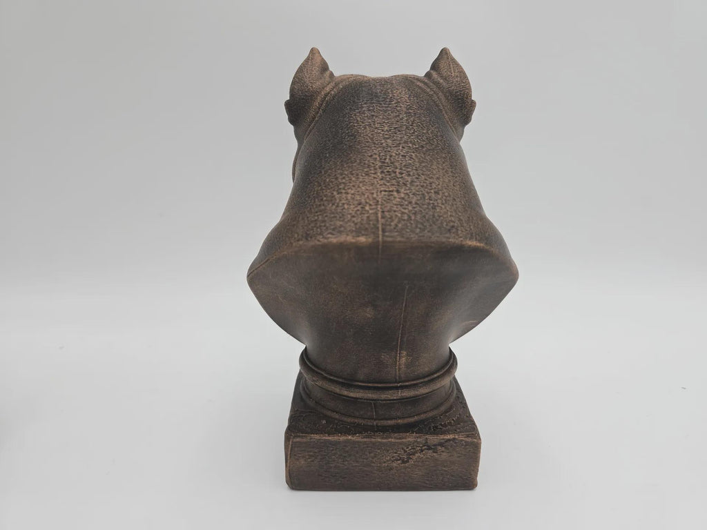 Bust of a American Bully dog statue - home decor dog lover handpainted ornament