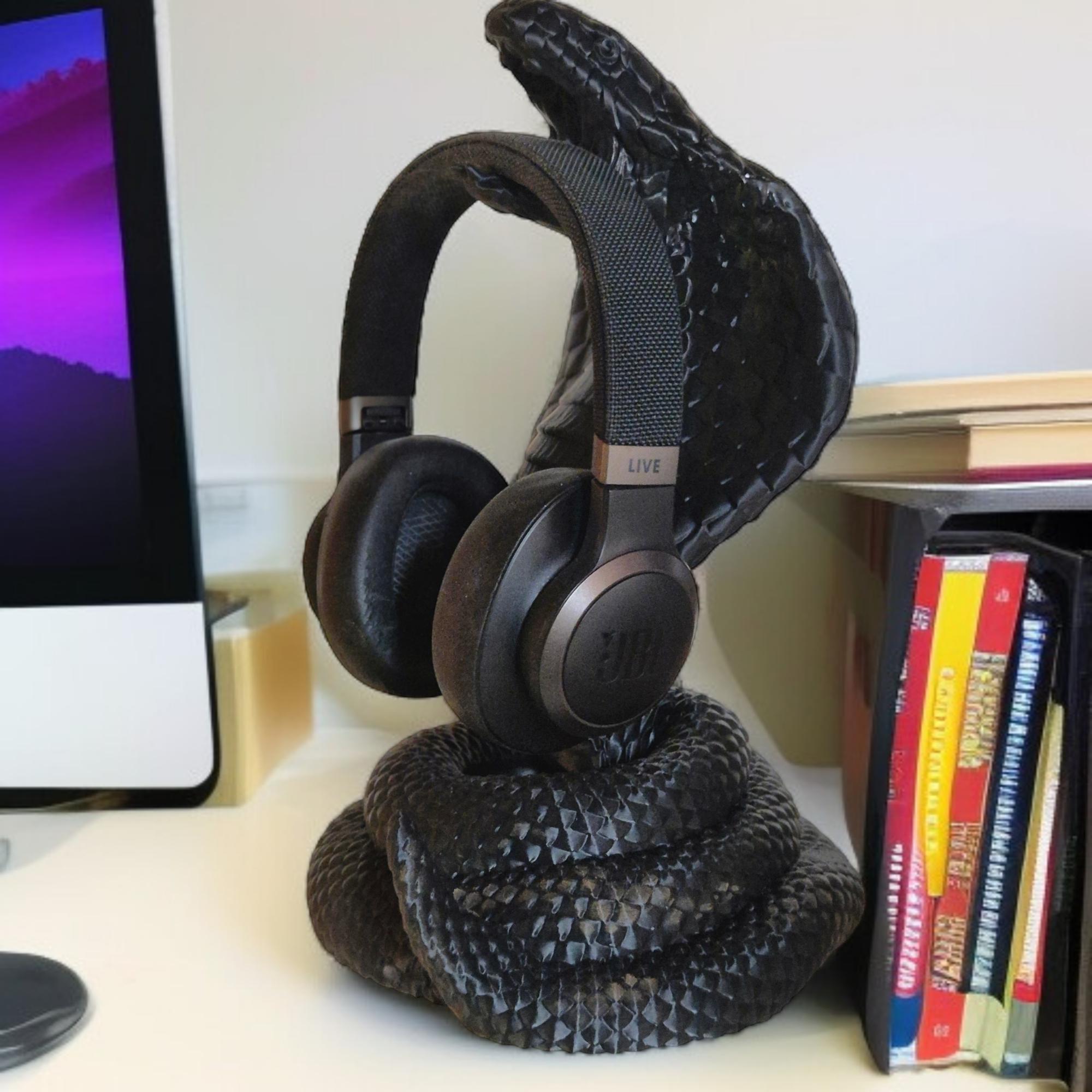 Cobra Black Premium Headphone Stand – Sleek, Modern, and Stylish gift