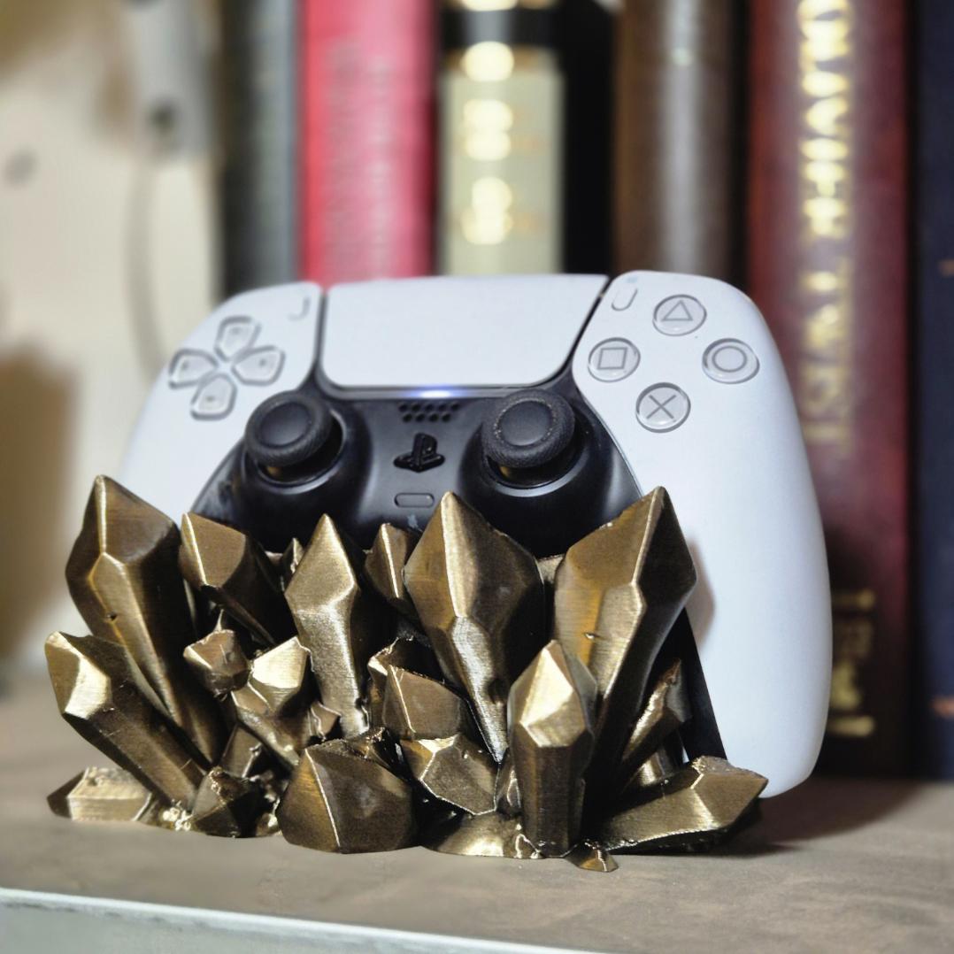 Universal 3D Printed Crystal Controller Stand - Compatible with PlayStation