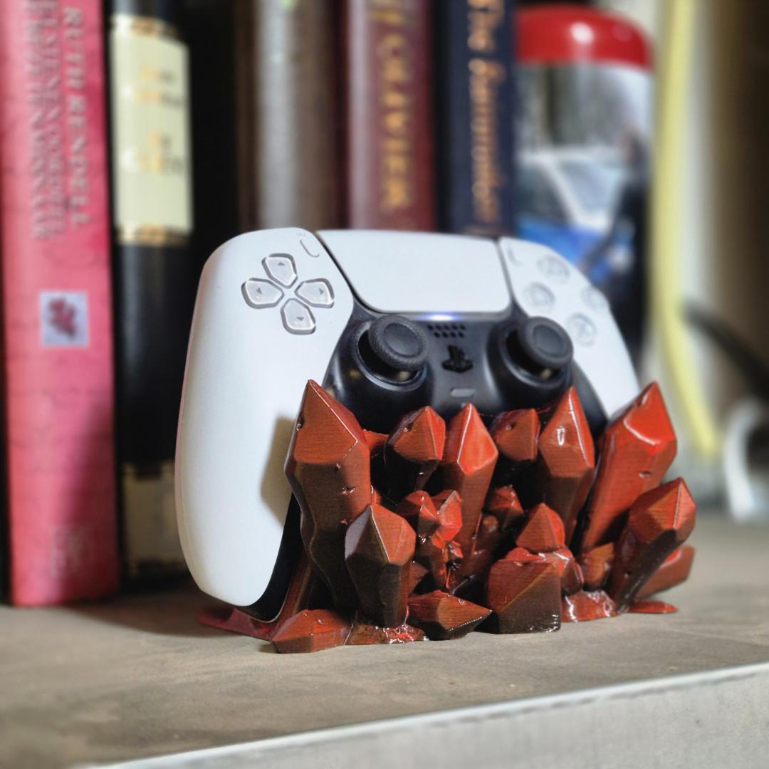 Universal 3D Printed Crystal Controller Stand - Compatible with PlayStation