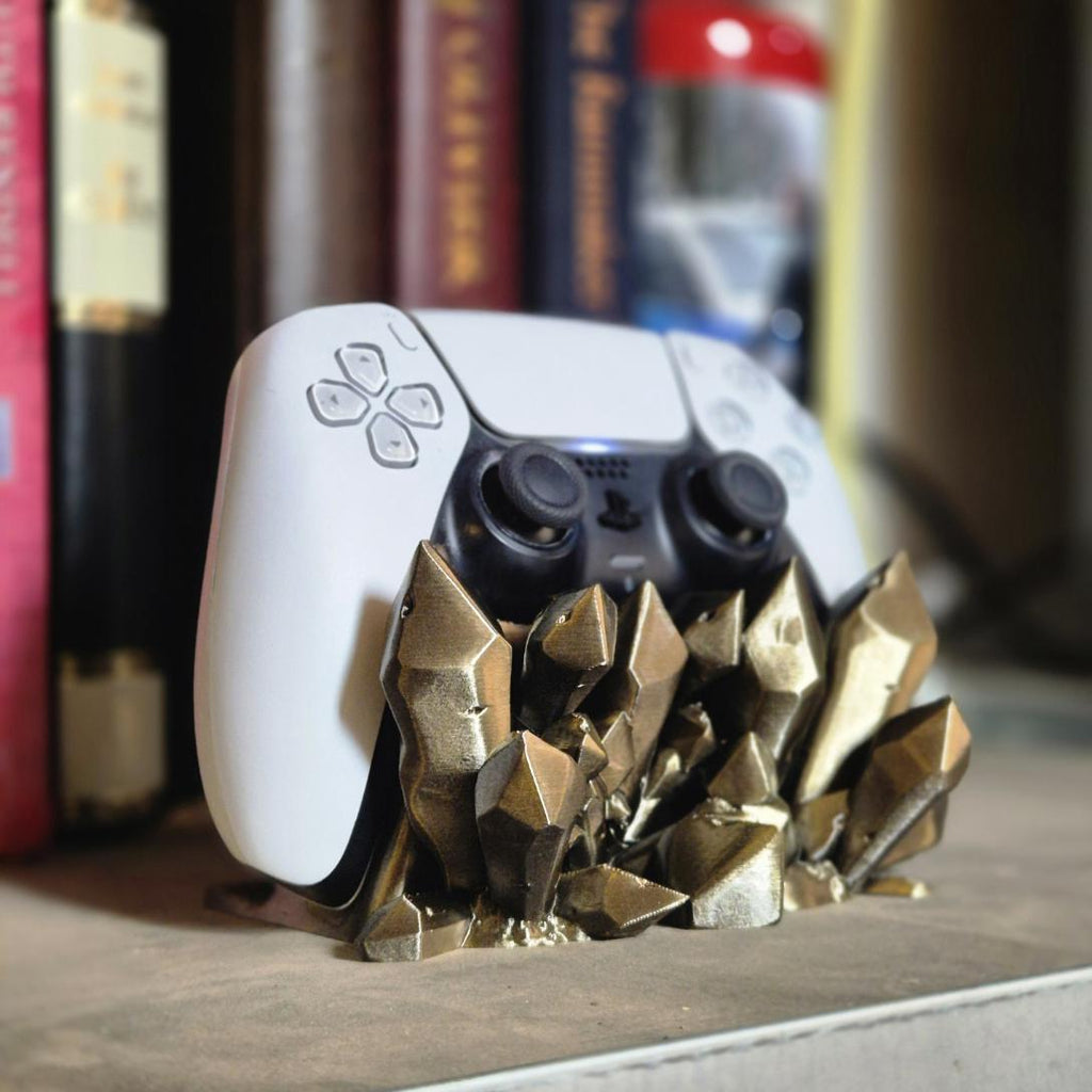 Universal 3D Printed Crystal Controller Stand - Compatible with PlayStation
