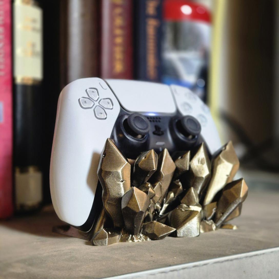 Universal 3D Printed Crystal Controller Stand - Compatible with PlayStation