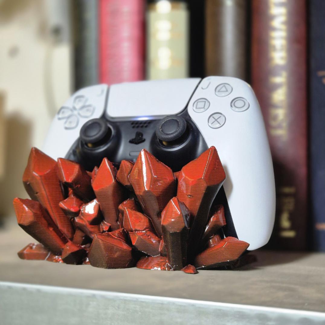 Universal 3D Printed Crystal Controller Stand - Compatible with PlayStation