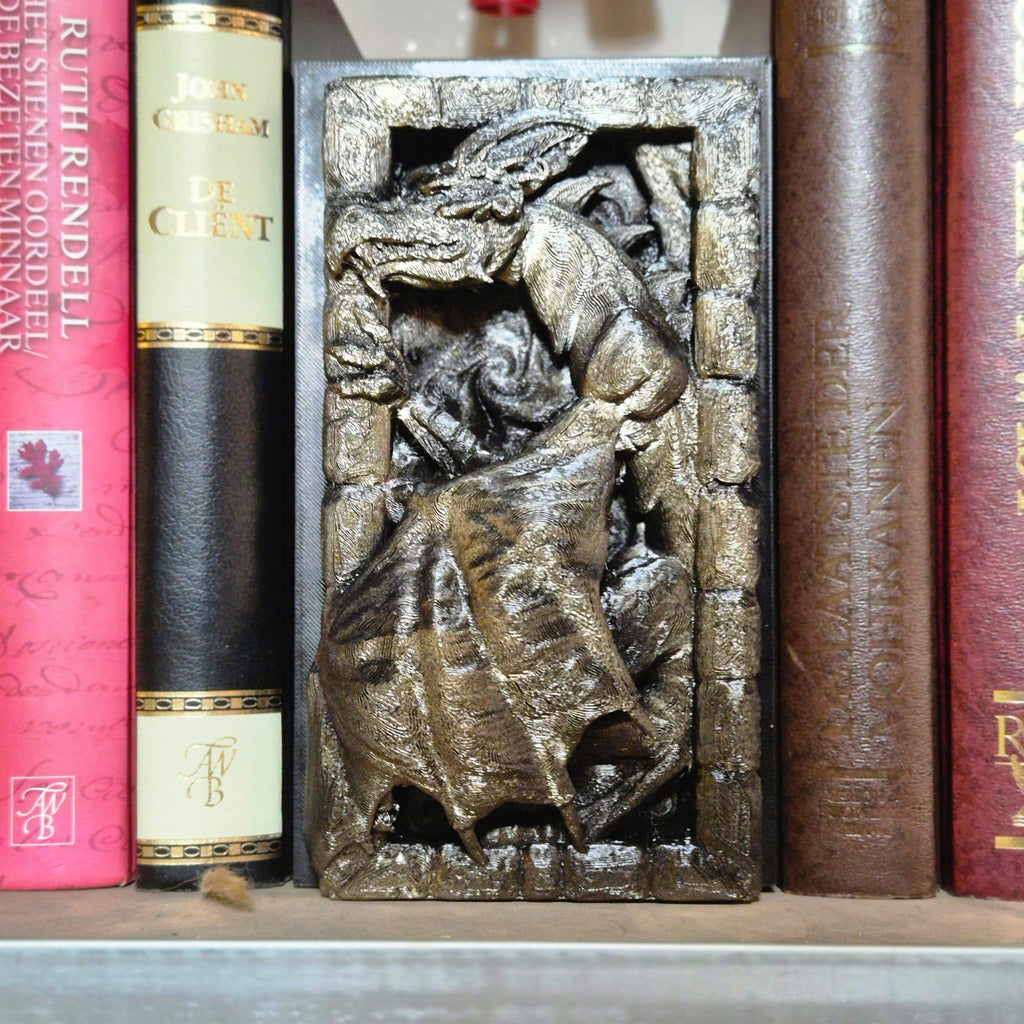 Epic Dragon Climber Book Nook - Fantasy Bookshelf Decor