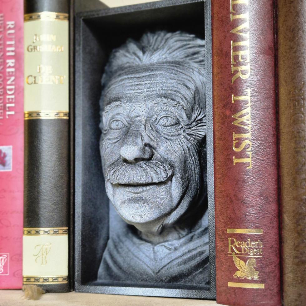 Einstein Book Nook | Science and Innovation Bookshelf Decor