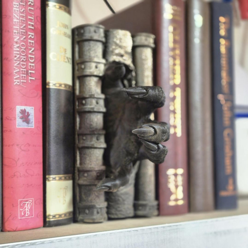 Zombie Hand Book Nook: Terror Emerging from the Shelves bookshelf decor
