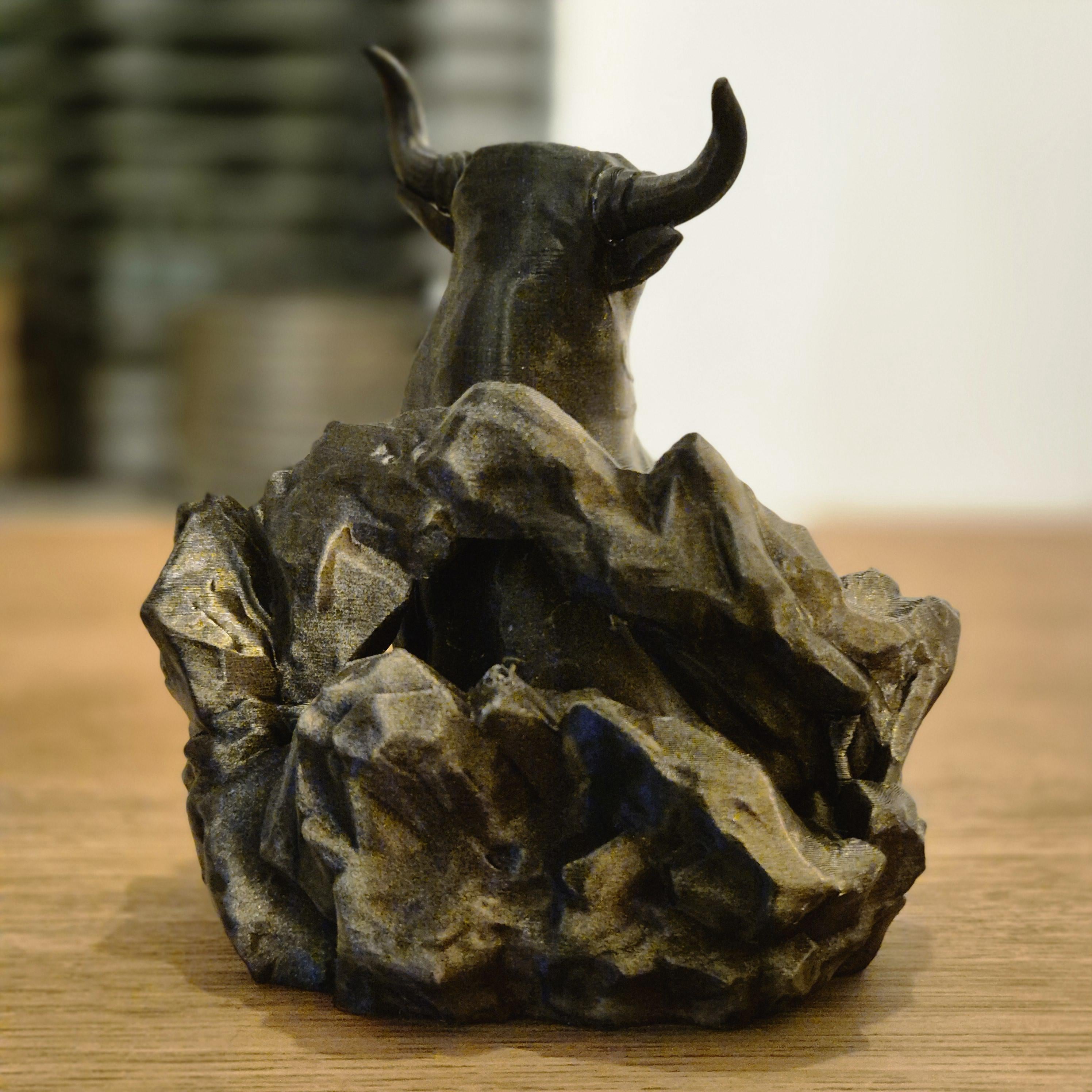 Elegant taurus zodiac Figurine - Handcrafted Astrology Art - birthday milestone gift