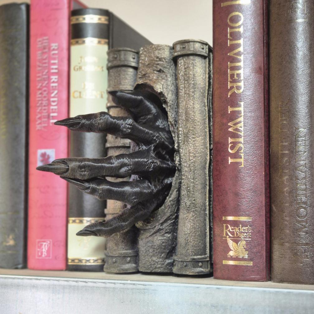 Zombie Hand Book Nook: Terror Emerging from the Shelves bookshelf decor