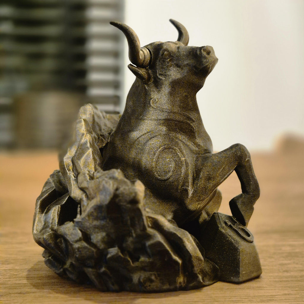 Elegant taurus zodiac Figurine - Handcrafted Astrology Art - birthday milestone gift