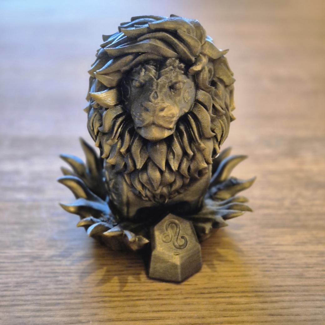 Elegant Leo Zodiac Figurine - Handcrafted Astrology Art - birthday milestone gift