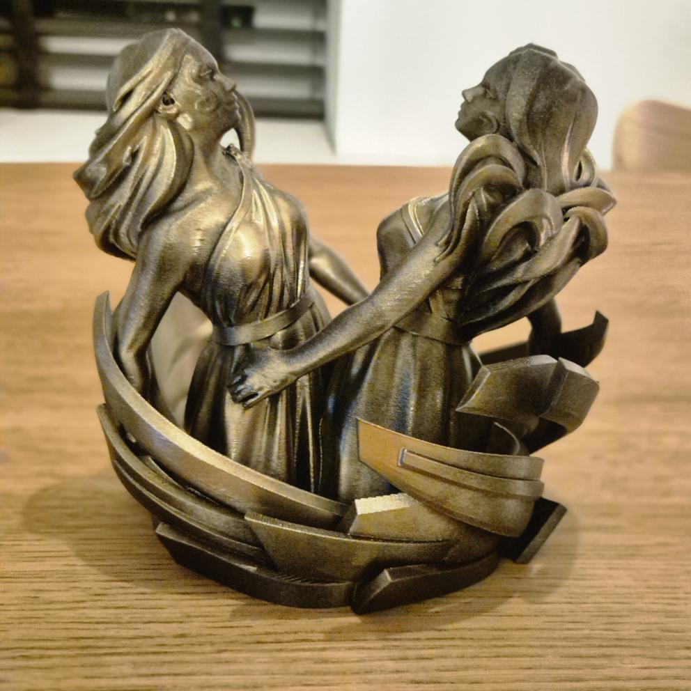 Elegant Gemini Zodiac Figurine - Handcrafted Astrology Art - birthday milestone gift