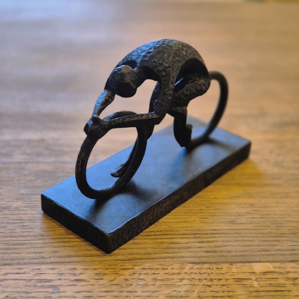 Unique Abstract Figurine - Cyclist gift bookshelf home desk decor