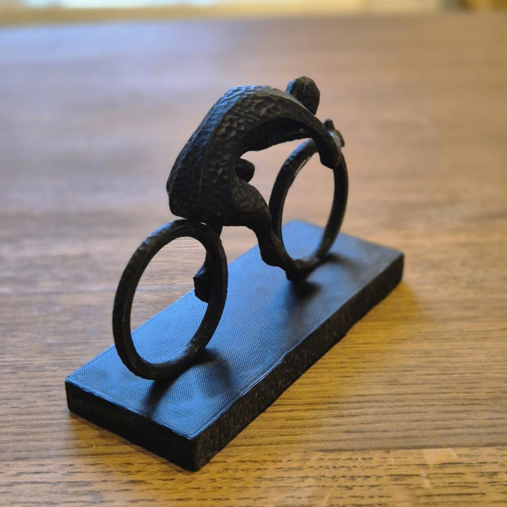 Unique Abstract Figurine - Cyclist gift bookshelf home desk decor
