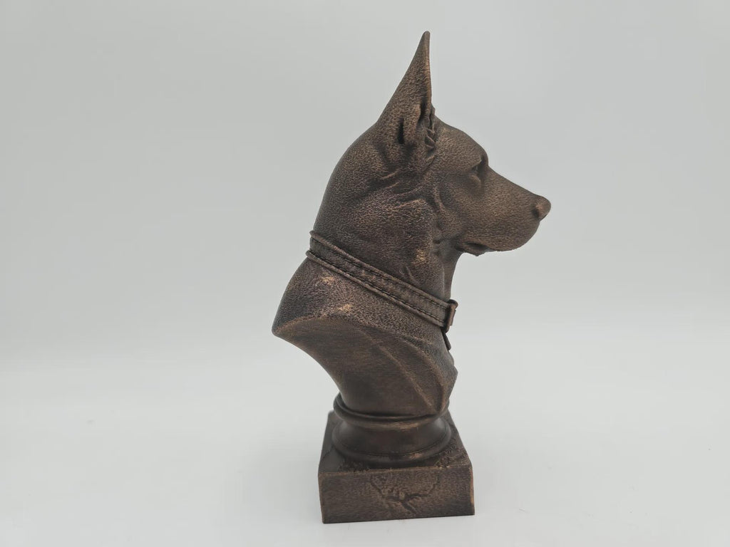 Bust of a german sheppard statue - home decor dog  lover handpainted ornament