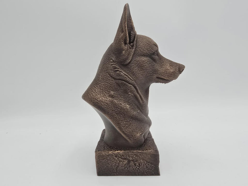 Bust of a Corgi statue - home decor dog  lover handpainted ornament