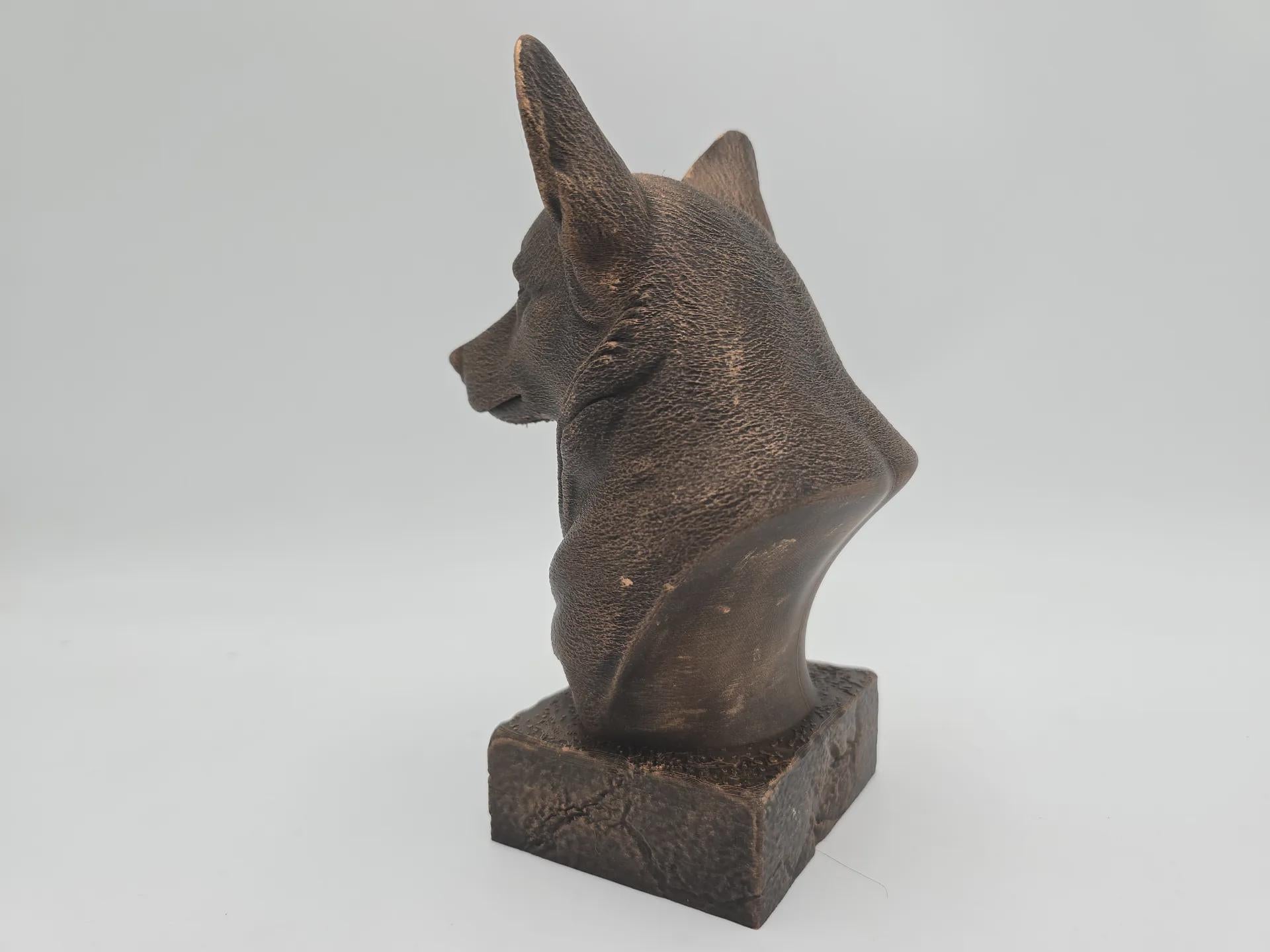 Bust of a Corgi statue - home decor dog  lover handpainted ornament