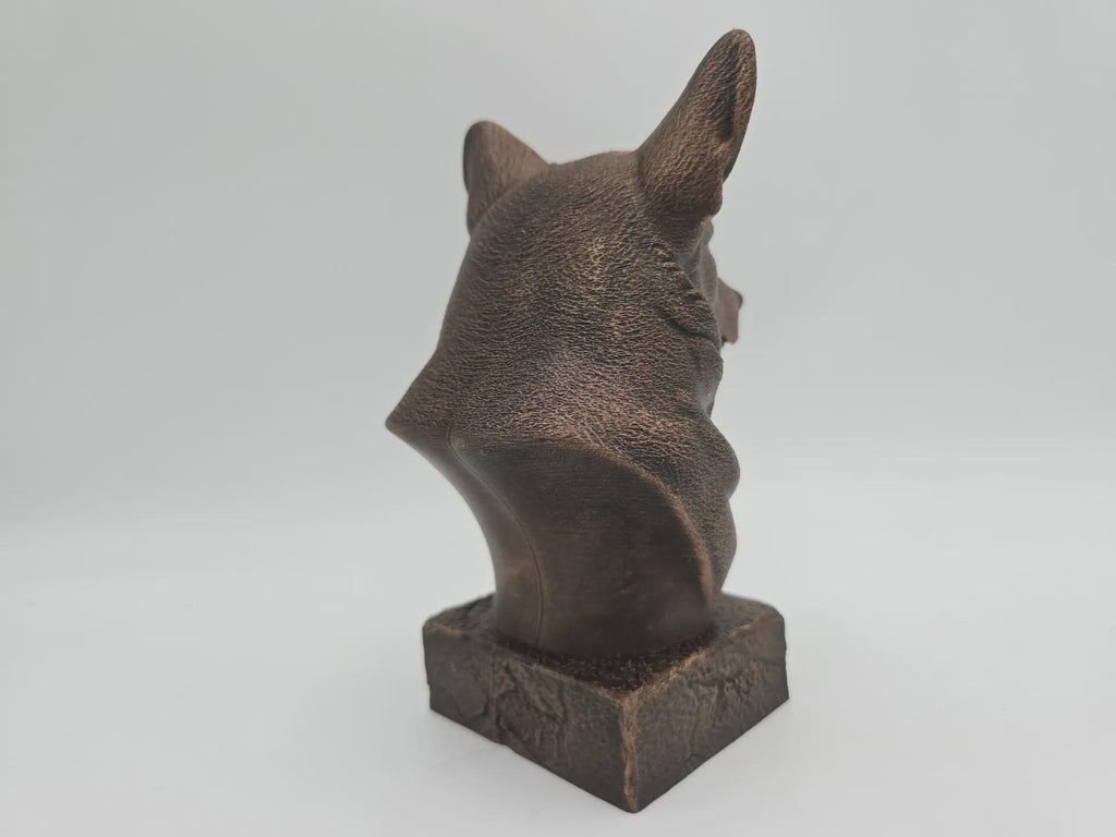 Bust of a Corgi statue - home decor dog  lover handpainted ornament