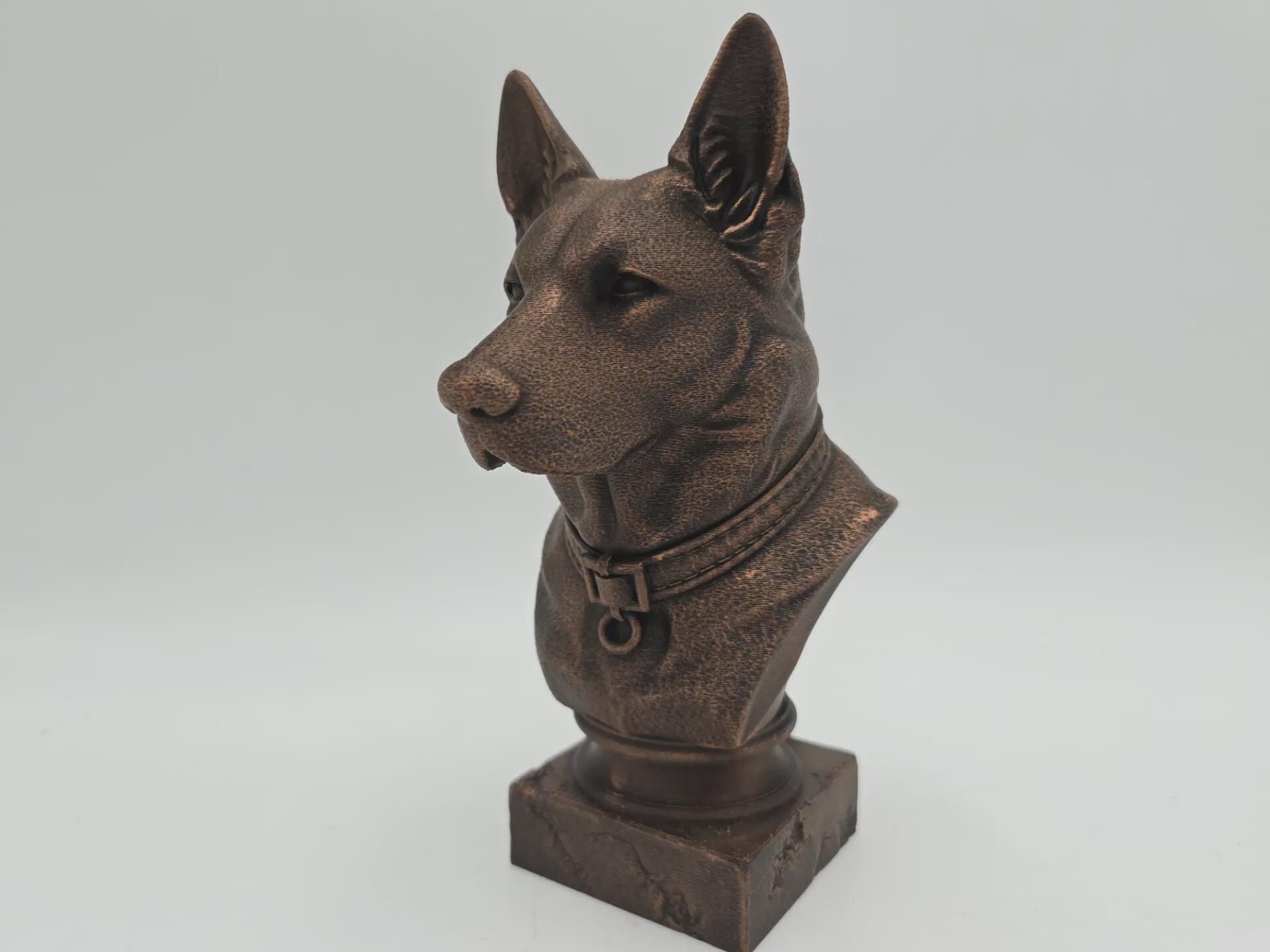 Bust of a german sheppard statue - home decor dog  lover handpainted ornament