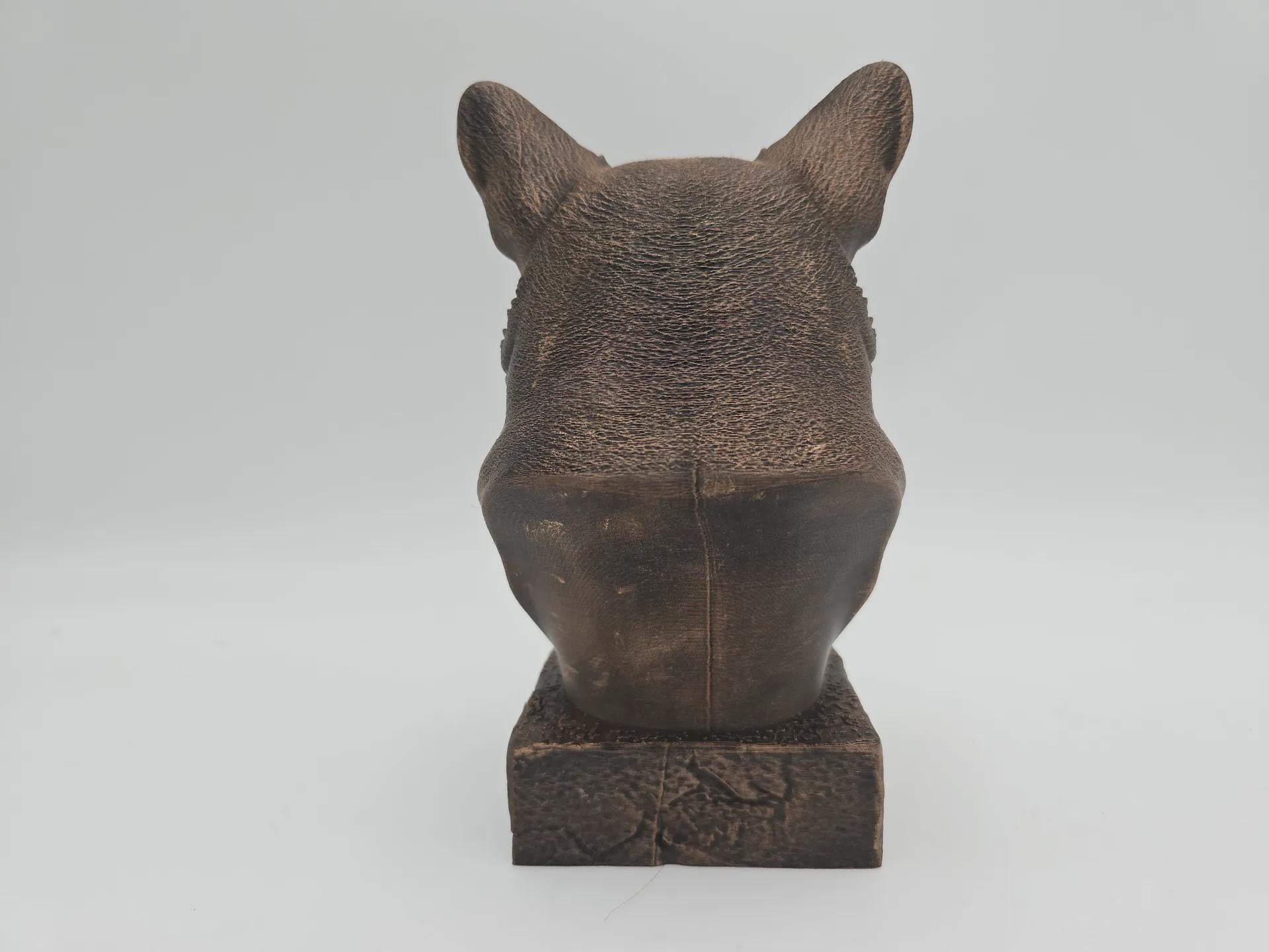 Bust of a Corgi statue - home decor dog  lover handpainted ornament