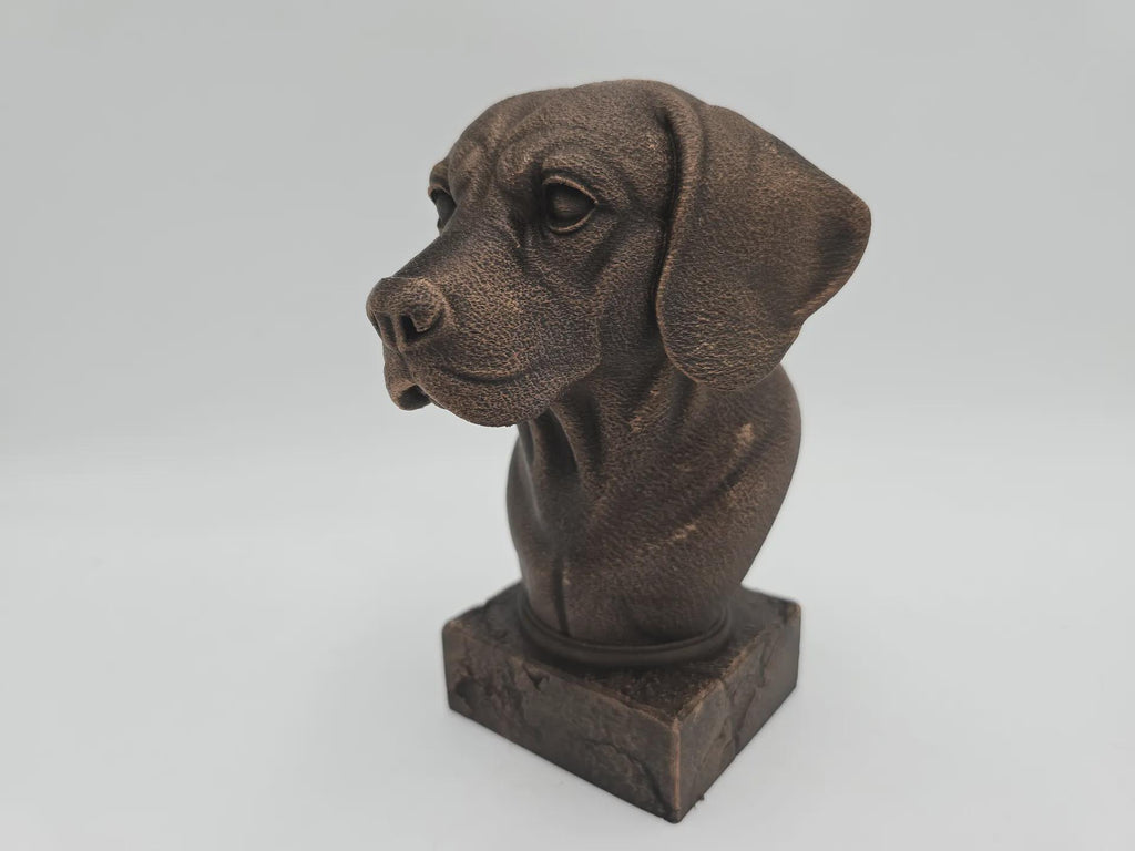 Bust of a beagle dog statue - home decor dog lover handpainted ornament