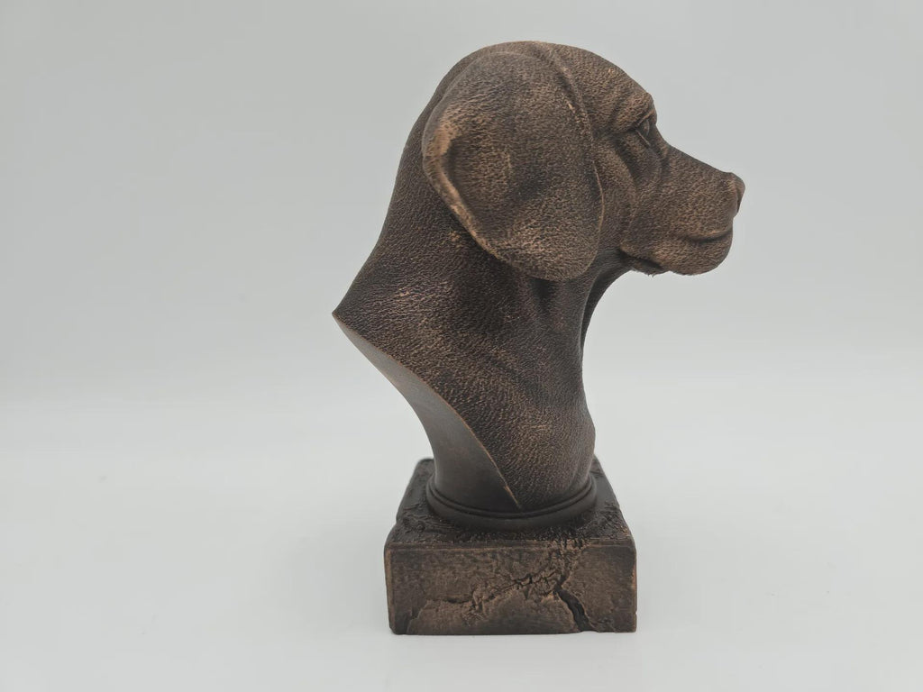 Bust of a beagle dog statue - home decor dog lover handpainted ornament