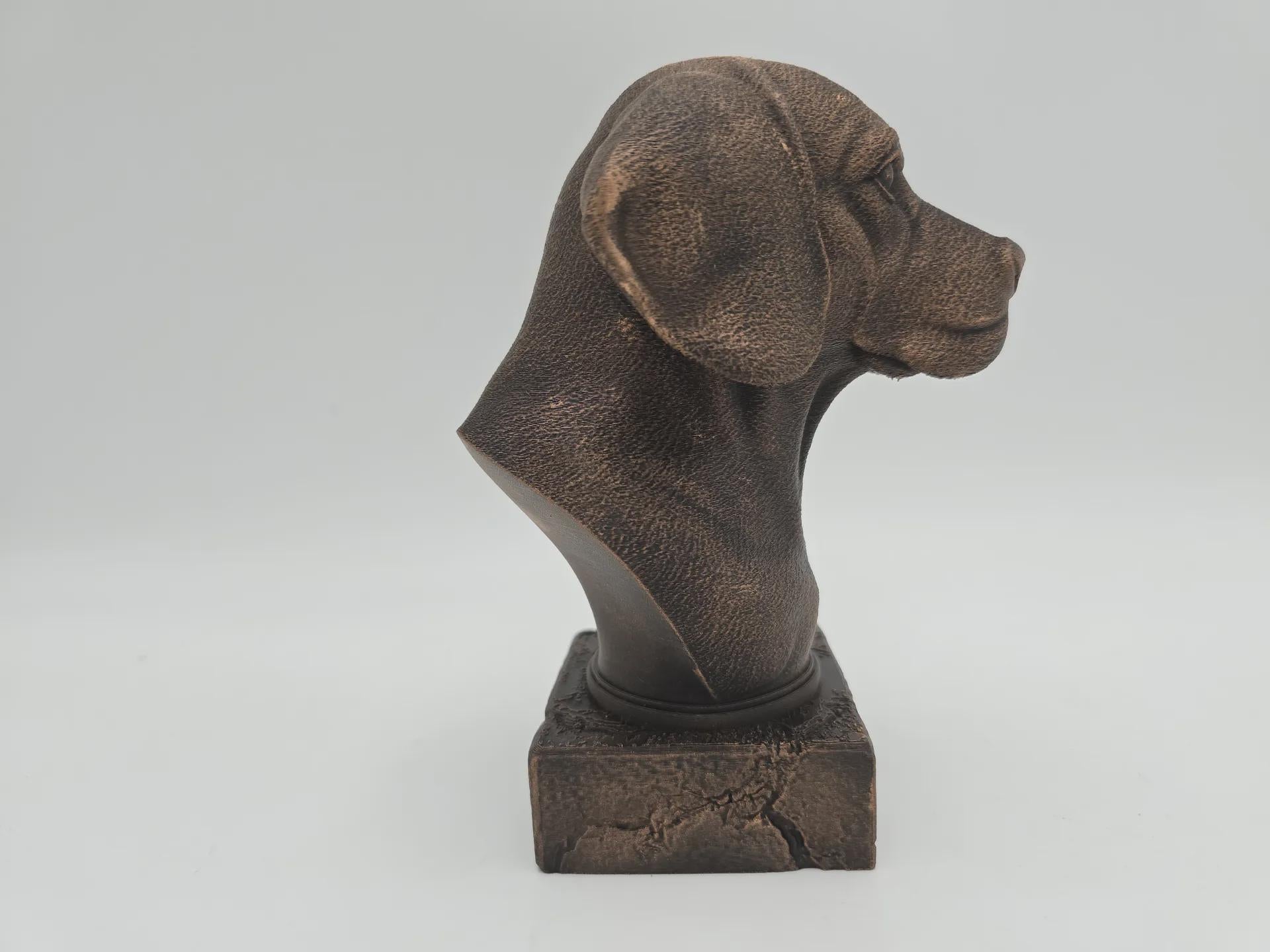 Bust of a beagle dog statue - home decor dog lover handpainted ornament