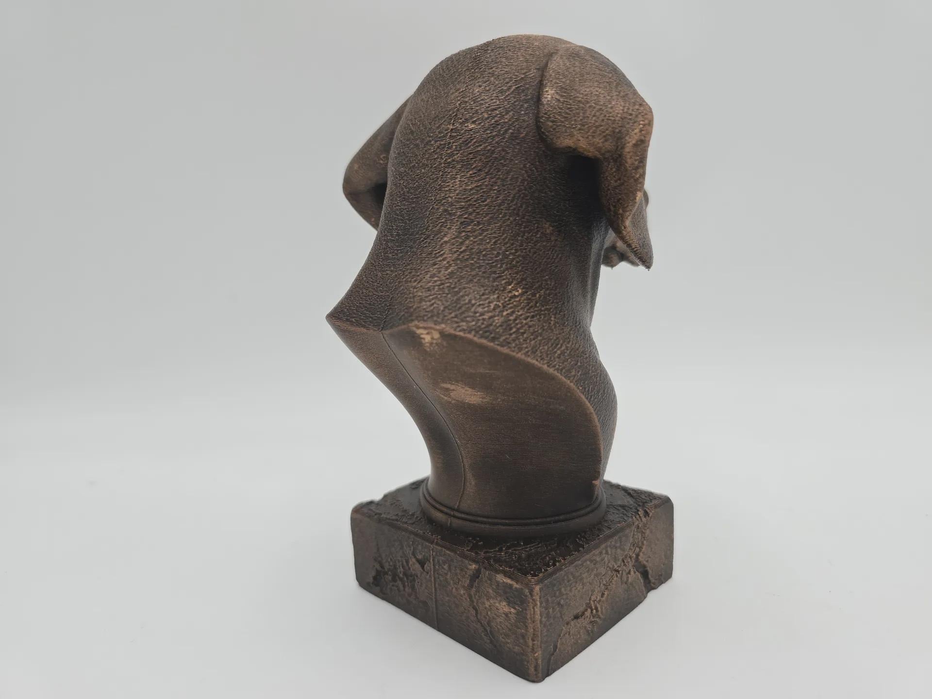 Bust of a beagle dog statue - home decor dog lover handpainted ornament