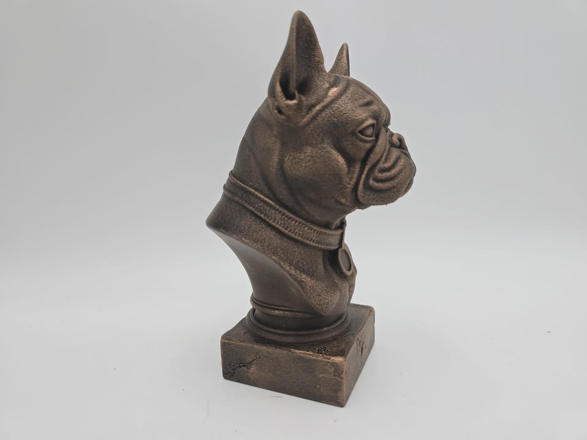 Bust of a french bulldog dog statue - home decor dog lover handpainted ornament