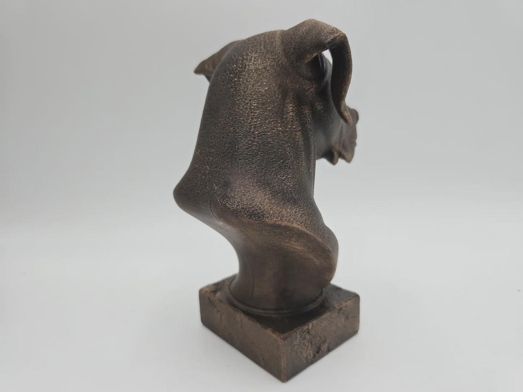 Bust of a great dane dog statue - home decor dog lover handpainted ornament