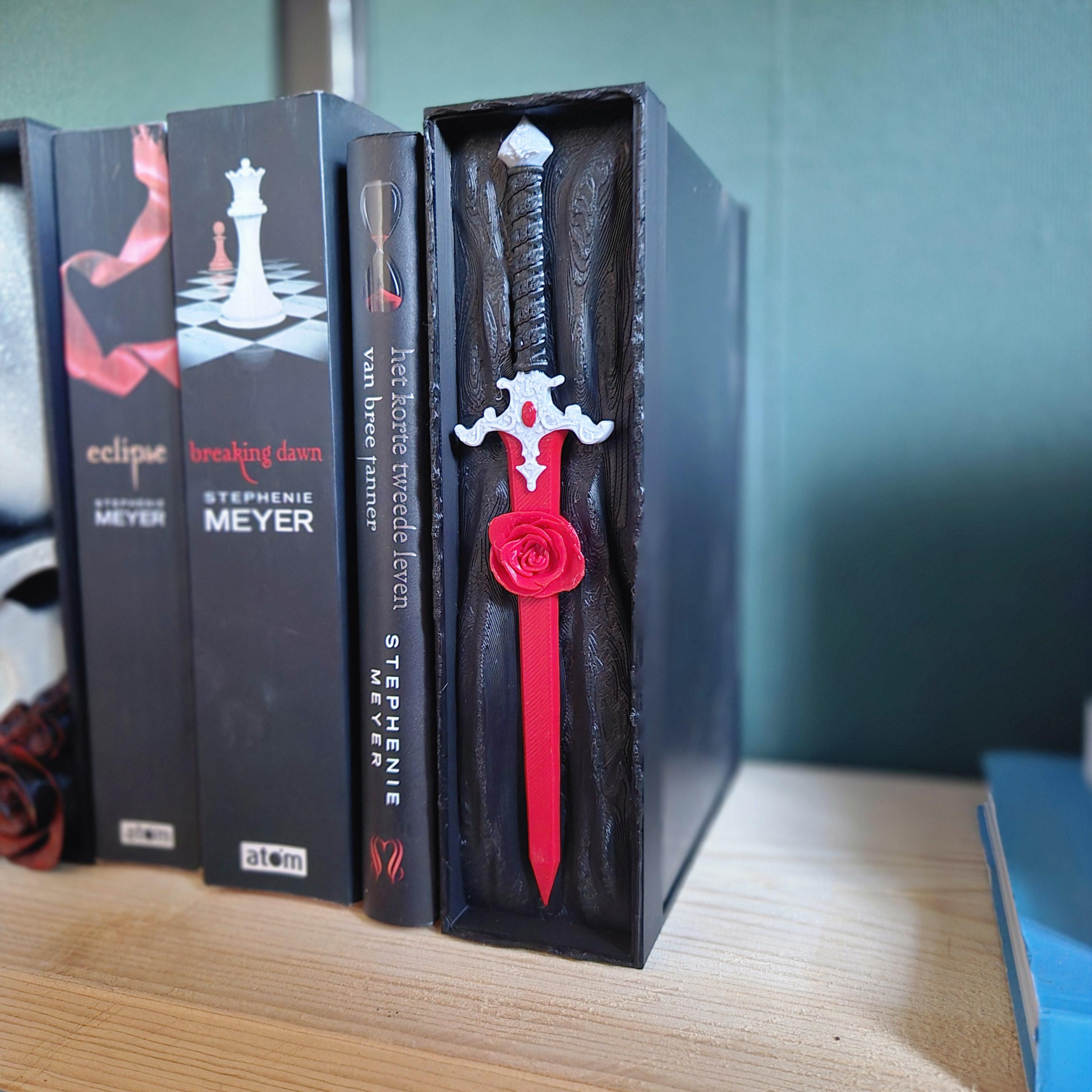 Book nook sword with secret compartment - bookshelf fantasy horror vampire decor gift