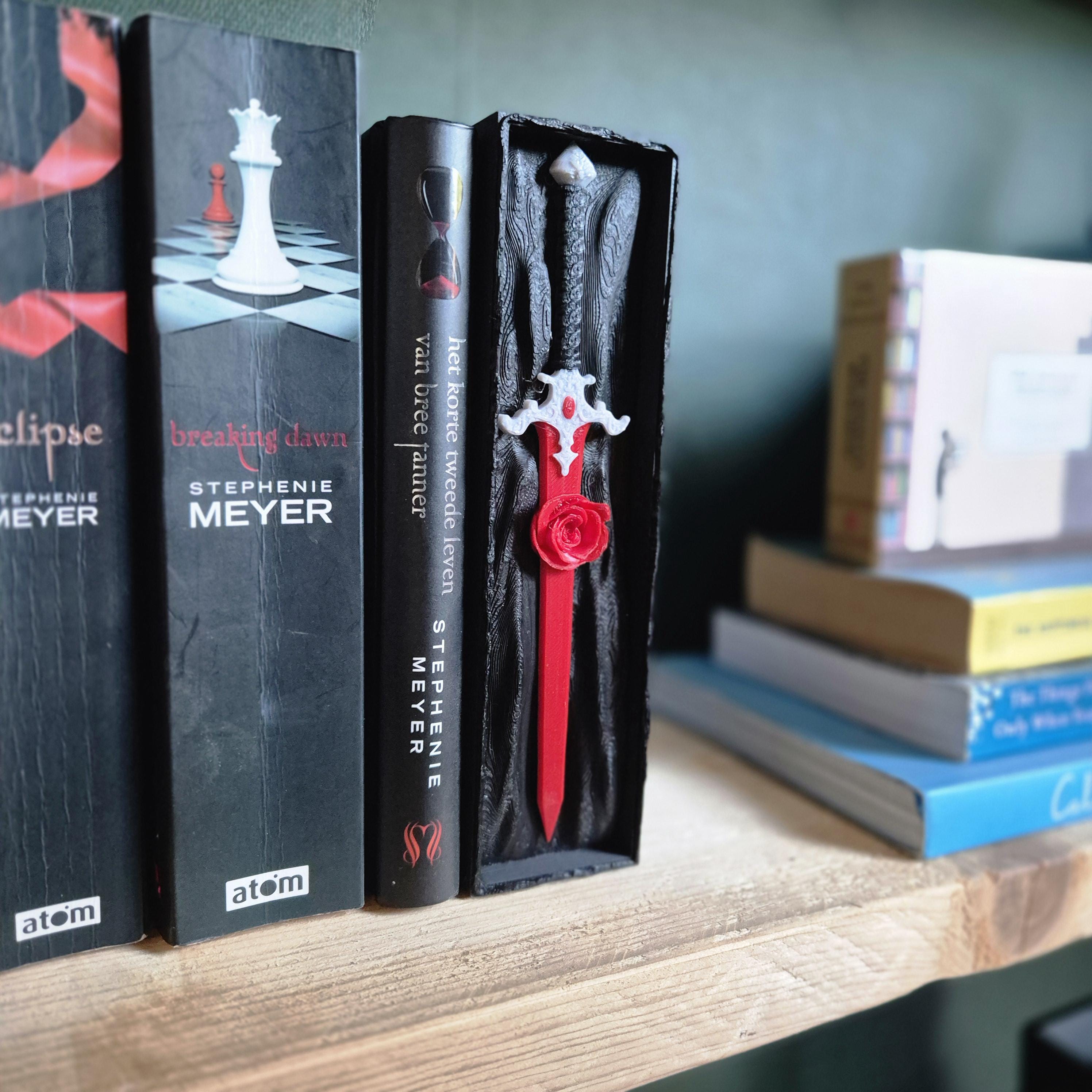 Book nook sword with secret compartment - bookshelf fantasy horror vampire decor gift