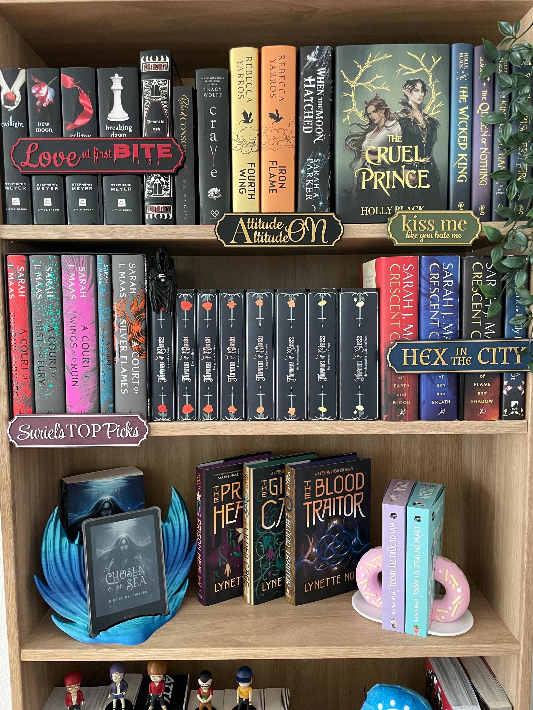 Personalized Bookshelf Signs – Unique Handmade Book Nook Decor