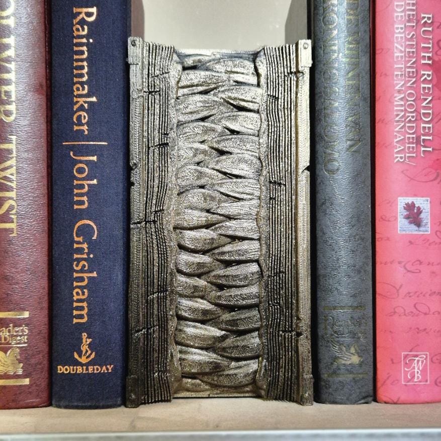 Mimic Book Nook with Closed Mouth - 3D Printed Fantasy Decor