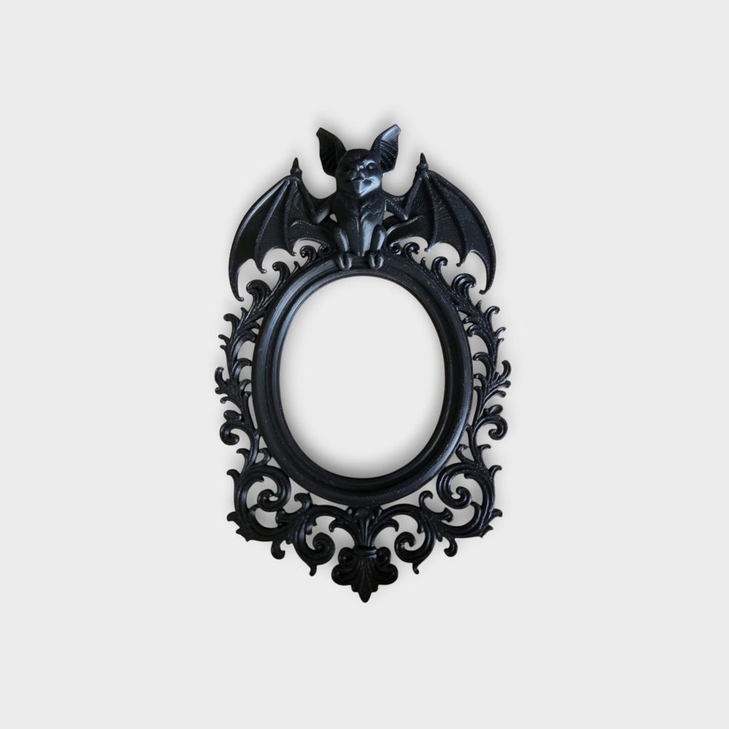 Fledermaus Barock Wandrahmen | Gothic Halloween Deko | gruseliger Fledermaus Bilderrahmen | okkulte Wandkunst | dunkle Fantasy Fledermaus Hängeobjekt