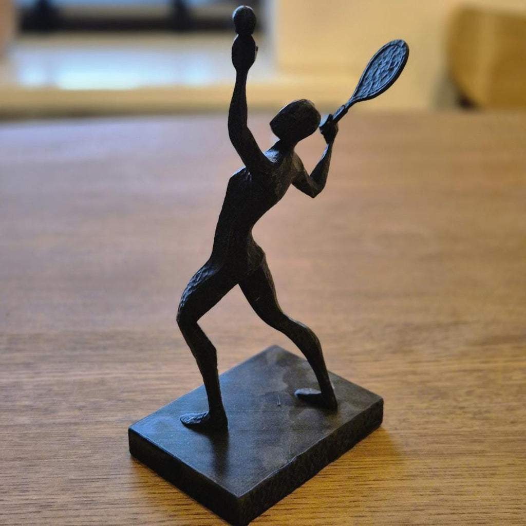 Einzigartige abstrakte Figur – Tennisspieler Geschenk Bücherregal Schreibtischdeko